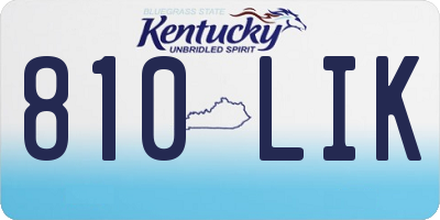 KY license plate 810LIK