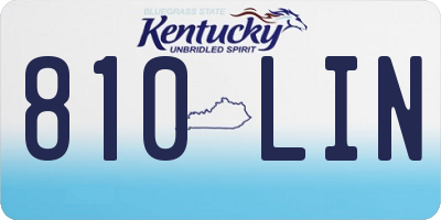 KY license plate 810LIN