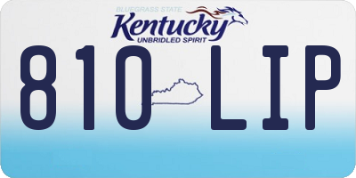 KY license plate 810LIP