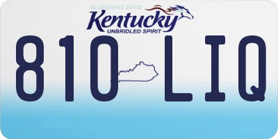 KY license plate 810LIQ