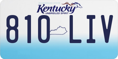 KY license plate 810LIV