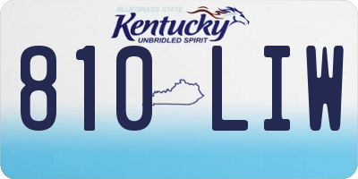 KY license plate 810LIW