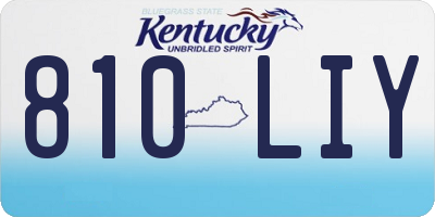 KY license plate 810LIY