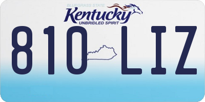 KY license plate 810LIZ