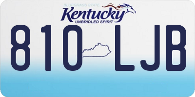 KY license plate 810LJB