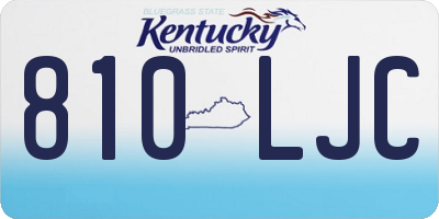 KY license plate 810LJC