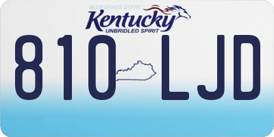 KY license plate 810LJD