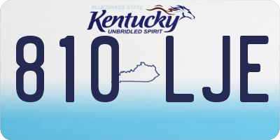 KY license plate 810LJE