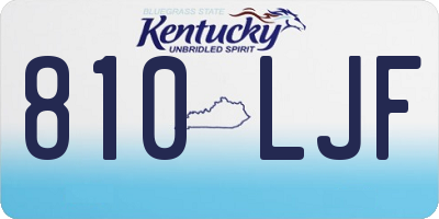 KY license plate 810LJF