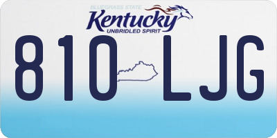 KY license plate 810LJG