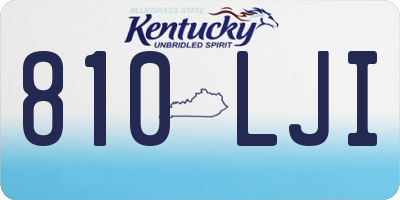KY license plate 810LJI