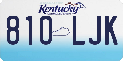 KY license plate 810LJK