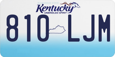 KY license plate 810LJM