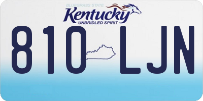KY license plate 810LJN