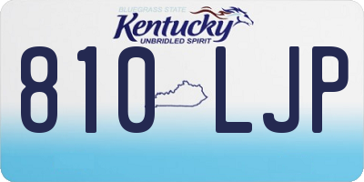 KY license plate 810LJP