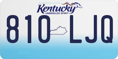 KY license plate 810LJQ