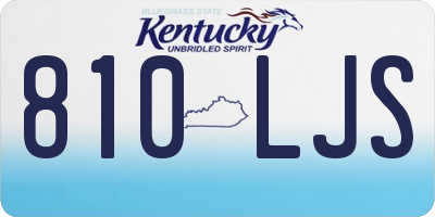 KY license plate 810LJS