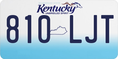 KY license plate 810LJT