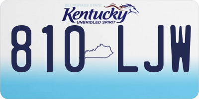 KY license plate 810LJW
