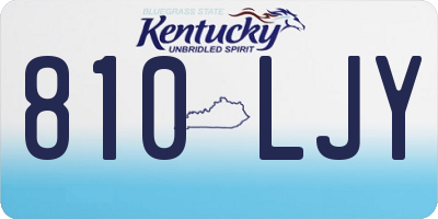 KY license plate 810LJY