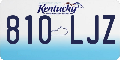 KY license plate 810LJZ