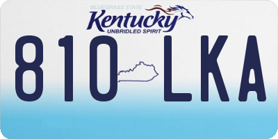KY license plate 810LKA