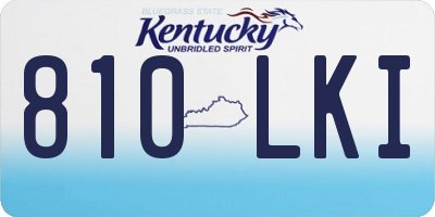 KY license plate 810LKI