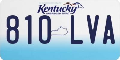 KY license plate 810LVA
