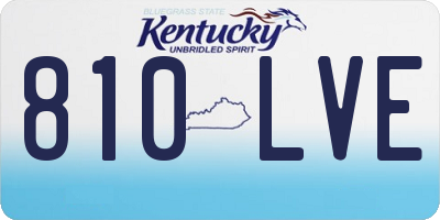 KY license plate 810LVE
