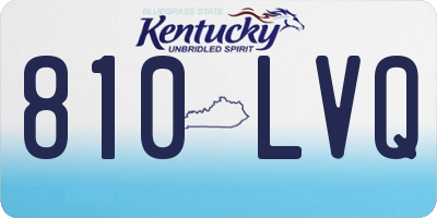 KY license plate 810LVQ