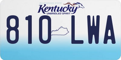 KY license plate 810LWA