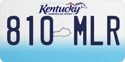 KY license plate 810MLR