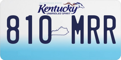 KY license plate 810MRR