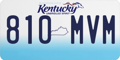 KY license plate 810MVM