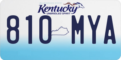 KY license plate 810MYA