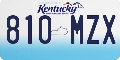KY license plate 810MZX