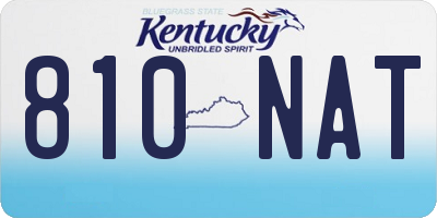 KY license plate 810NAT