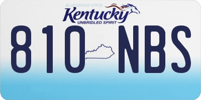 KY license plate 810NBS