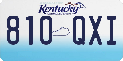 KY license plate 810QXI
