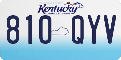 KY license plate 810QYV