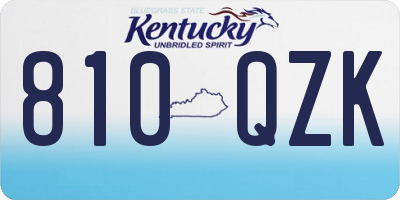 KY license plate 810QZK
