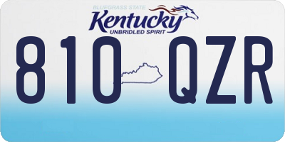 KY license plate 810QZR