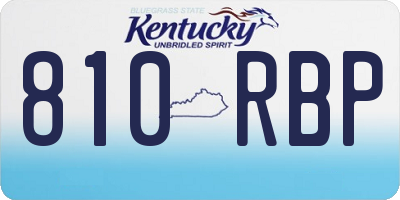 KY license plate 810RBP