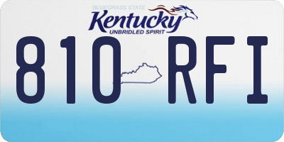 KY license plate 810RFI