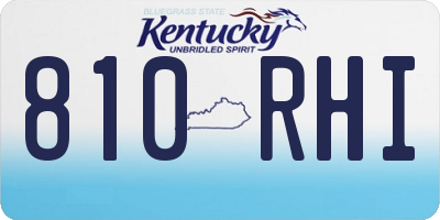 KY license plate 810RHI