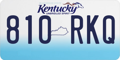 KY license plate 810RKQ