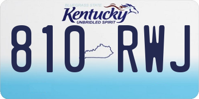 KY license plate 810RWJ