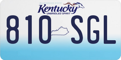 KY license plate 810SGL