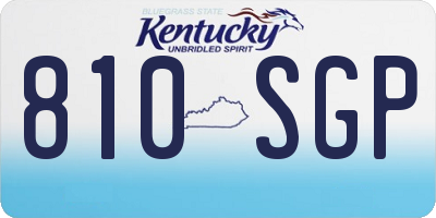 KY license plate 810SGP