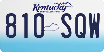 KY license plate 810SQW